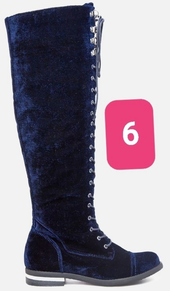 New blue suede women's boots